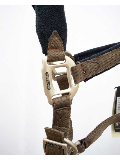 Brown and navy blue stable halter for pony (C and D) – Bartolo model - Kingsland - imagen 4
