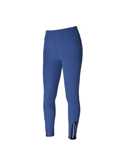 Pantalones pull-on azules con cinturón ancha y elástica y grip de silicona en las rodillas Katja - Kingsland