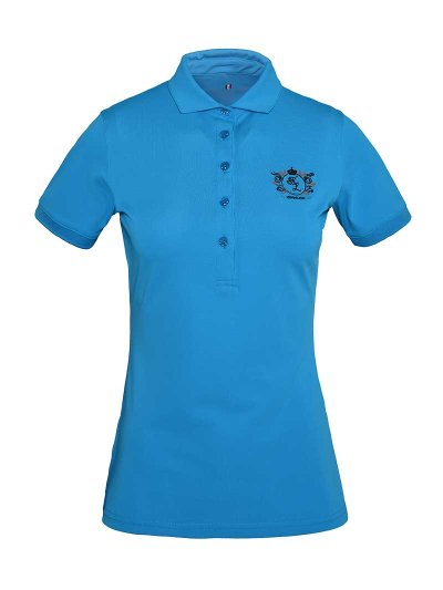 Technical short-sleeved piqué polo in blue (Blue Vivid) for woman – Trayas model - Kingsland