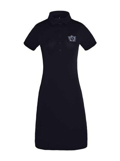 Women's Short-Sleeve Piqué Polo-Style Dress Navy Christine - Kingsland