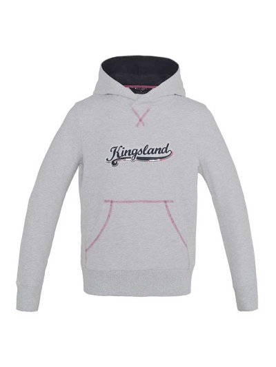 Sudadera con capucha gris claro con bordado y lentejuelas para niña Contes - Kingsland