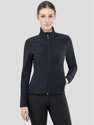 Veste softshell polaire noire à strass pour femme Ibis - Equiline