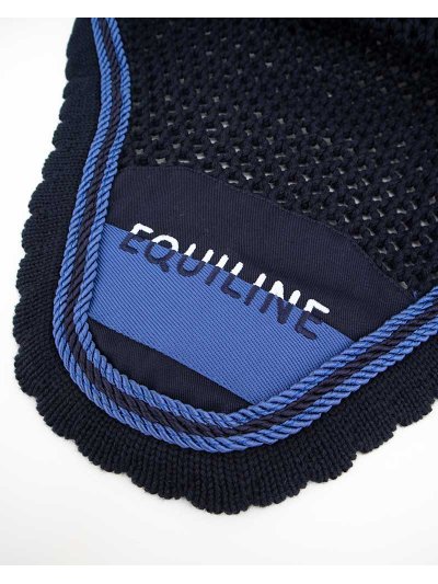 Bonnet bleu marine et bleu denim avec oreilles élastiques pour cheval (full) Triumph - Equiline - imagen 2