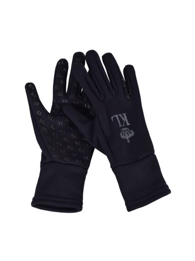 Guantes de invierno con grip azul marino con logo en brillantina KLnome - Kingsland