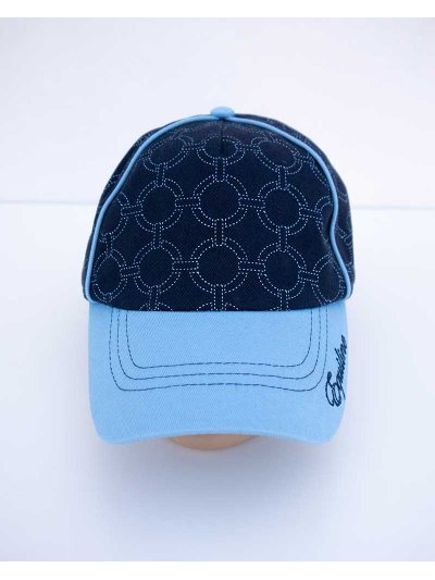 Navy blue and light blue cap with pattern – Igan - Equiline - imagen 2