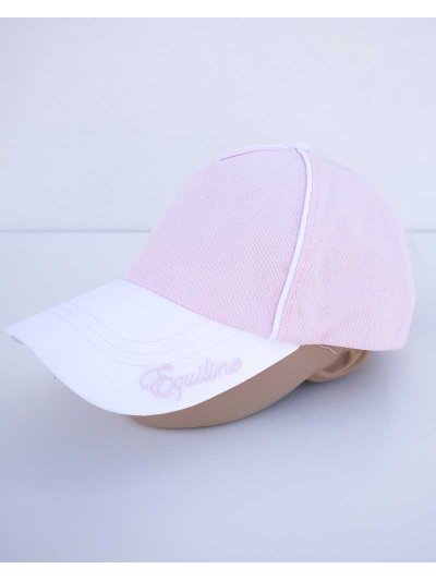 Light pink and white cap with pattern – Igan - Equiline - imagen 4