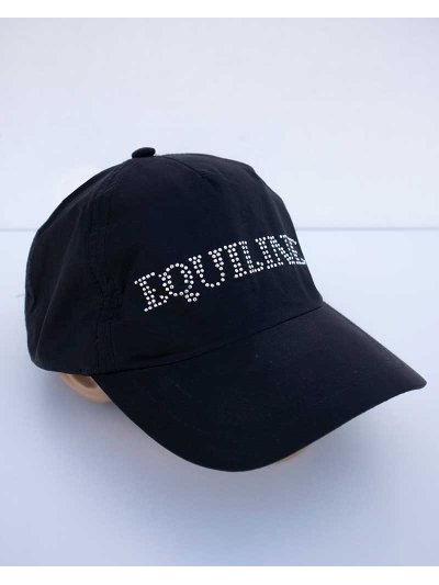 Shiny black nylon cap with sparkling details – Illusion - Equiline - imagen 2