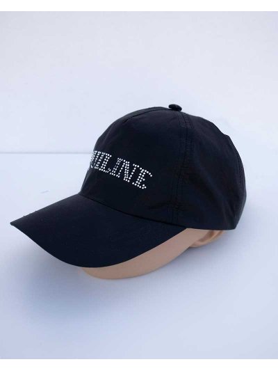 Shiny black nylon cap with sparkling details – Illusion - Equiline - imagen 3