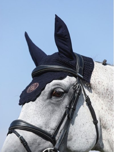 Orejeras azul marino con orejas elásticas para caballo - Jumpin - imagen 2