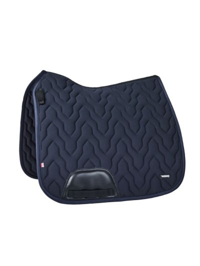 Navy blue cooling-effect dressage saddle pad with satin trim for horse KLnelly - Kingsland