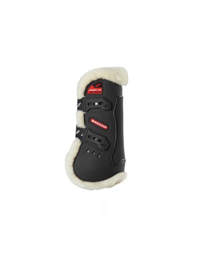 Pack of 2 black front jump protectors carbon air techno-fur tendon model - Zandona