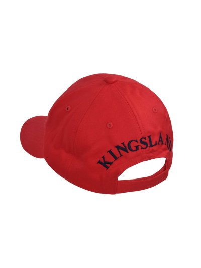 Red cap with initials embroidered in white and navy blue KLargus - Kingsland - imagen 2