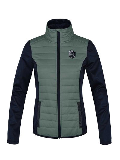 Green and navy blue padded training softshell jacket for women KLagueda - Kingsland