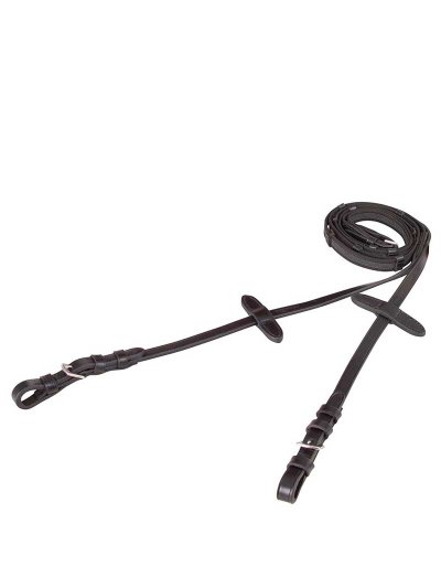 Black web grip 16mm reins for pony - Premiere