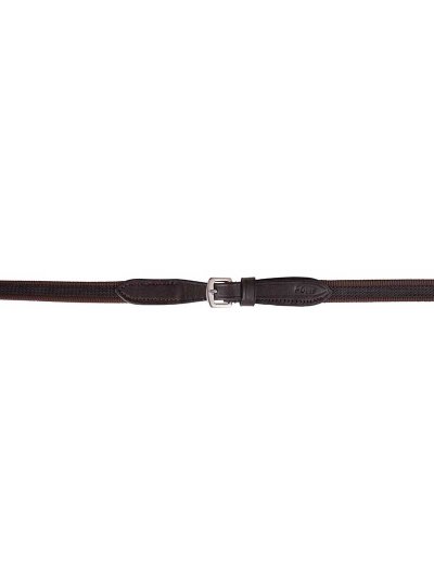 Dark brown web grip 16mm reins for pony - Premiere - imagen 3