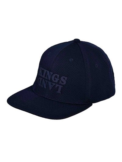 Navy blue flat visor cap with knitted mesh KLvilmer - Kingsland