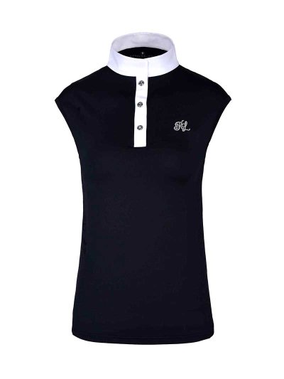 Polo de compétition sans manches bleu marine avec espalda de maille de punto pour femme KLcindy - Kingsland