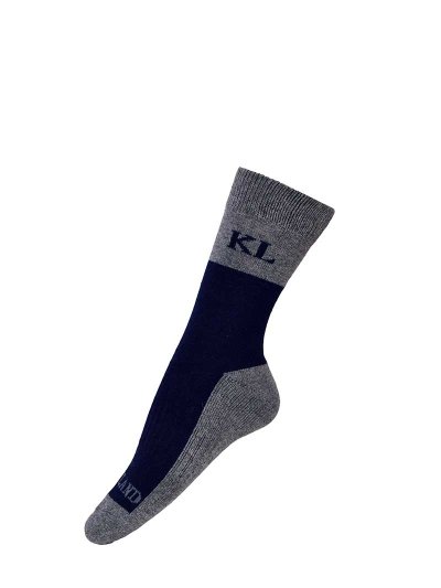 Calcetines (caña media) de lana para invierno azul marino y gris KLdancer - Kingsland