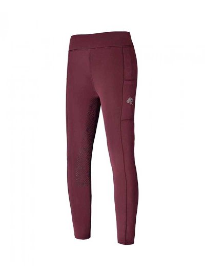 Leggings d'hiver bordeaux (grip à fond intégral) pour fille KLkacy - Kingsland
