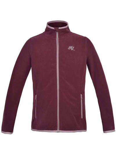 Chaqueta micropolar transpirable burdeos con cuello alto junior unisex KLidril - Kingsland