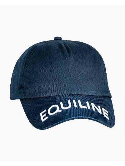 Navy blue cap with white embroidery Chance - Equiline - imagen 2