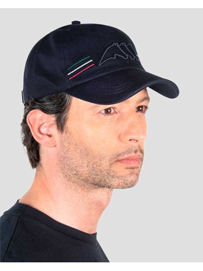 Navy blue cap with front embroidery Enge - Equiline - imagen 3