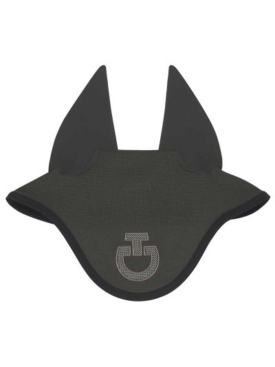 Orejeras perforadas gris oscuro con orejas finas elásticas para caballo - Cavalleria Toscana