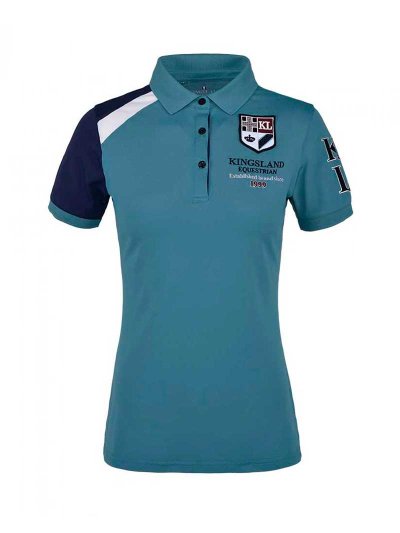Polo en piqué à manches courtes turquoise (blue hydro) pour femme KLiezabel - Kingsland
