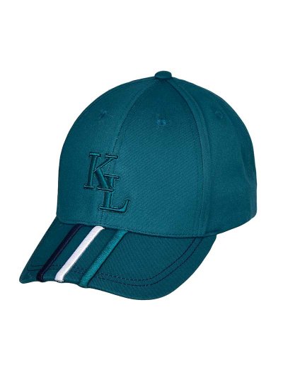 Casquette turquoise avec 3 Bandeaux brodées (bleu marine, blanc et turquoise) KLijaden - Kingsland