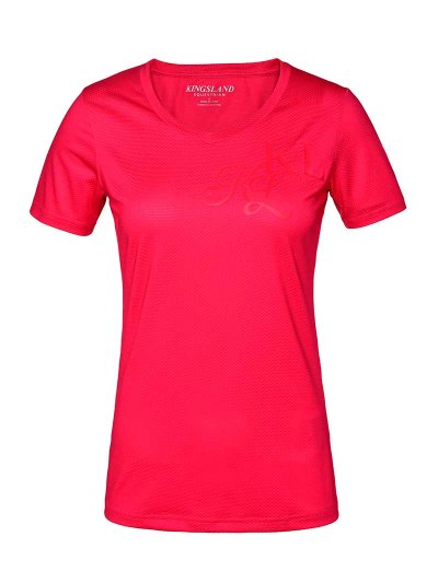 T-shirt technique d'entraînement à manches courtes corail/fuchsia pour femme KLjanisi - Kingsland