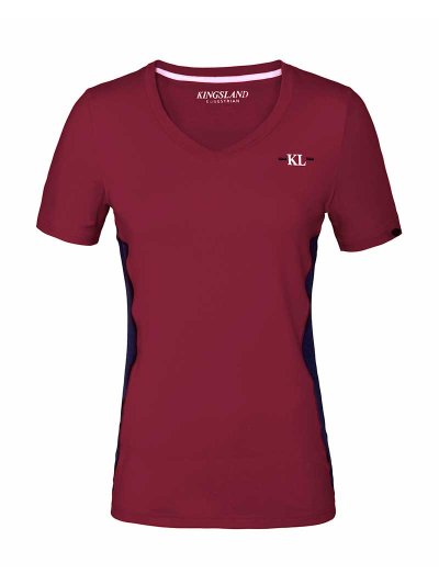 T-shirt d'entraînement à manches courtes bordeaux pour femme KLjaslyn - Kingsland