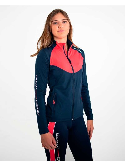 Women's Lightweight Technical Training Jacket Navy and Coral – KLjeri - Kingsland