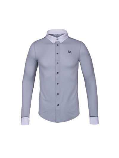 Camisa de competición de manga larga gris claro para hombre KLjackson - Kingsland