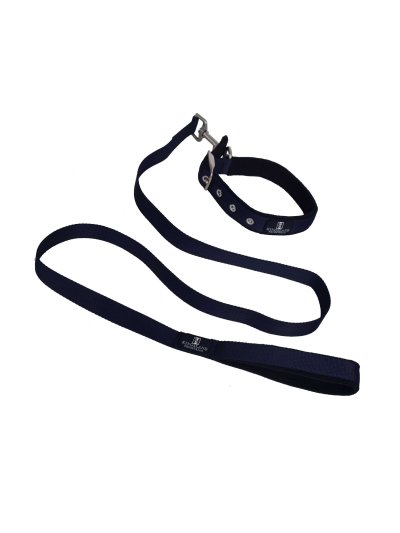 Collar y correa azul marino para perro KLlaban - Kingsland