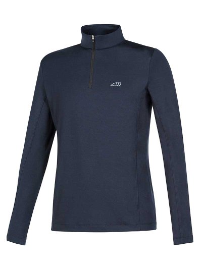 Camiseta polar de entrenamiento de manga larga azul marino para hombre Chidic - Equiline