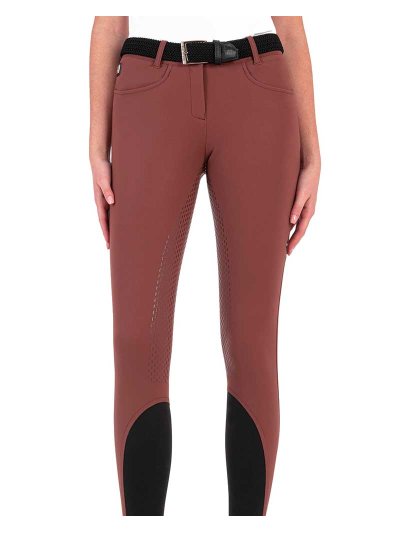 Pantalons d'équitation marron (grip à fond intégral) pour femme Cobef - Equiline