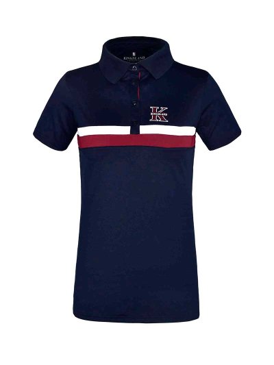 Polo en piqué à manches courtes bleu marine (navy blazer) pour femme KLlukina - Kingsland