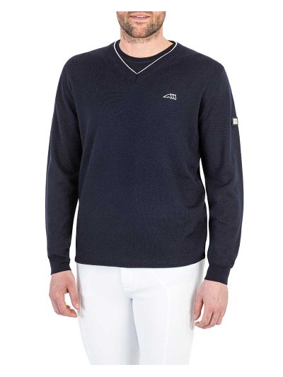 Jersey fino de punto azul marino para hombre Cedec - Equiline