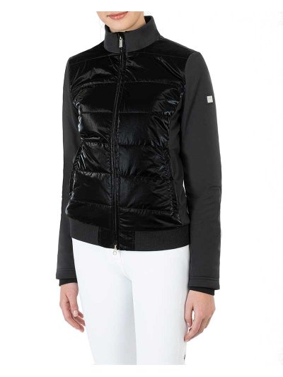 Veste noire polaire matelassée très brillant pour femme Gherig - Equiline