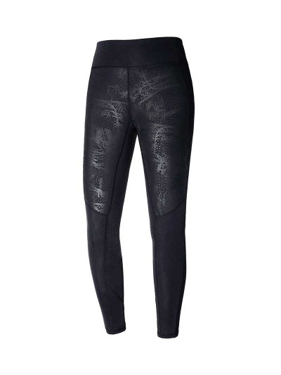 Leggings d'équitation noir imprimée (grip à fond intégral) pour femme KLkatinka - Kingsland