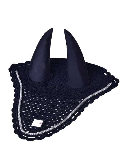 Navy Crochet Ear Bonnet with Stretch Ears for Horse – KLmason - Kingsland
