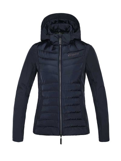 Manteau matelassé bleu marine avec capuche pour femme KLmilaine - Kingsland