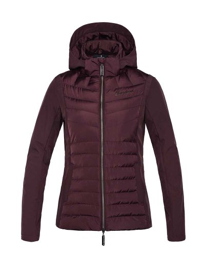 Manteau matelassé bordeaux avec capuche pour femme KLmilaine - Kingsland