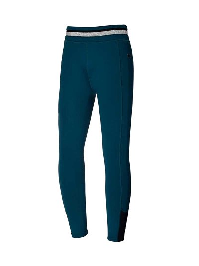 Girl's winter dark greenish blue tights (full grip) KLkacy - Kingsland