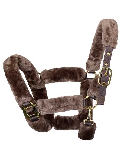 Licol d'écurie en mouton marron pour poney (C et D) KLnikkey - Kingsland