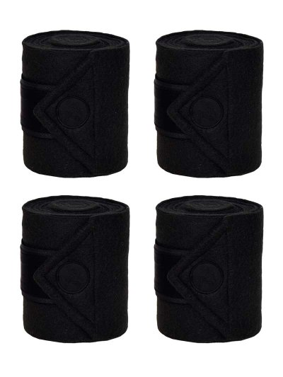 Lot de 4 bandes polaires de travail noires pour cheval KLneedia - Kingsland