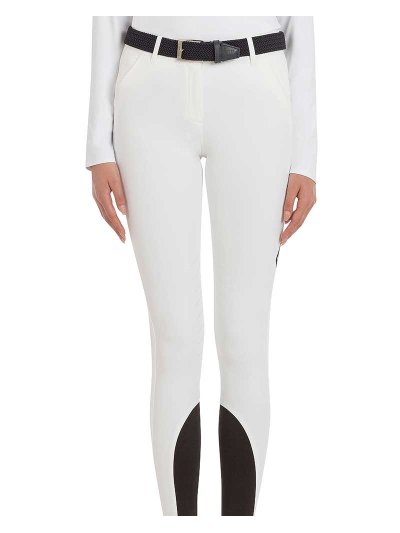 Pantalons d'été blanc (grip aux genoux) pour femme Chellec - Equiline