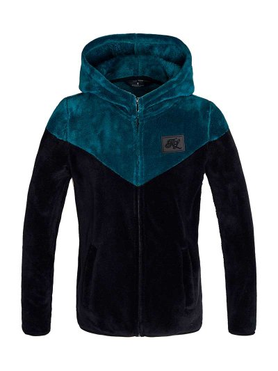 Chaqueta polar negra y turquesa para entrenar junior unisex KLnelia - Kingsland