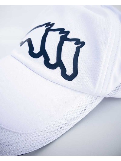 Casquette blanc avec détail en maille et logo frontal Cotye - Equiline - imagen 2