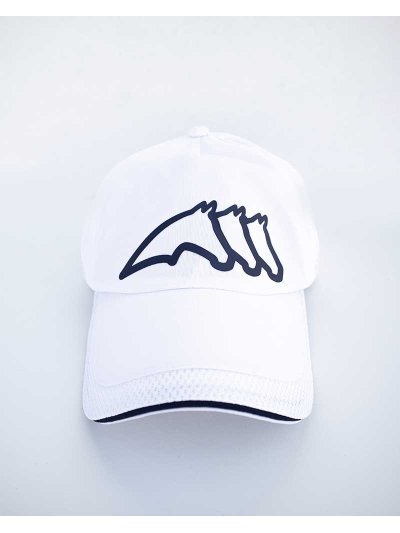 Casquette blanc avec détail en maille et logo frontal Cotye - Equiline - imagen 4